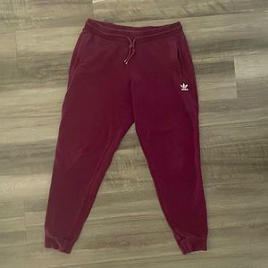 Men's Adidas Originals Fleece Slim Pants Maroon